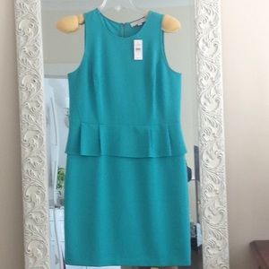 Teal peplum dress